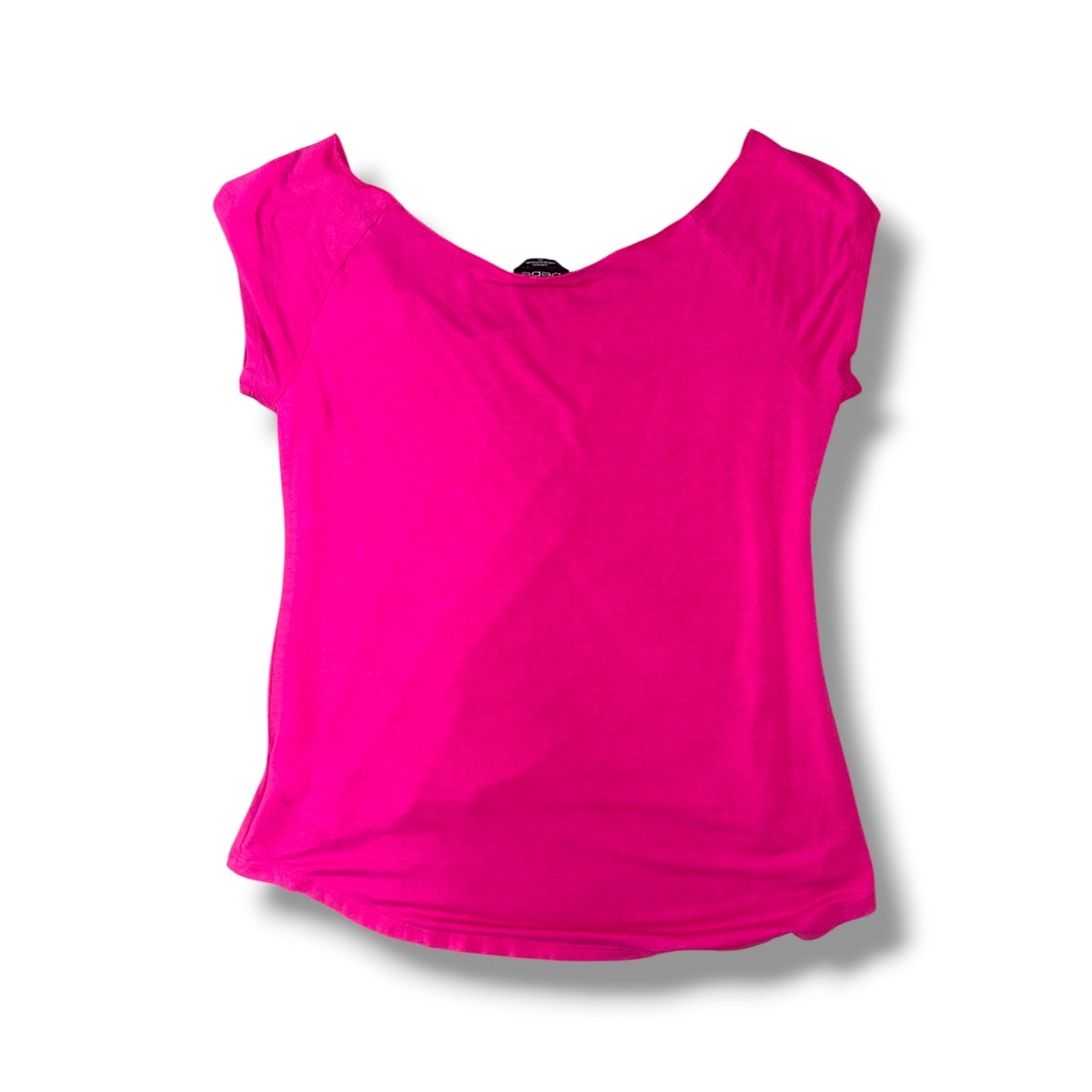 Bebe Hot Pink Logo Top