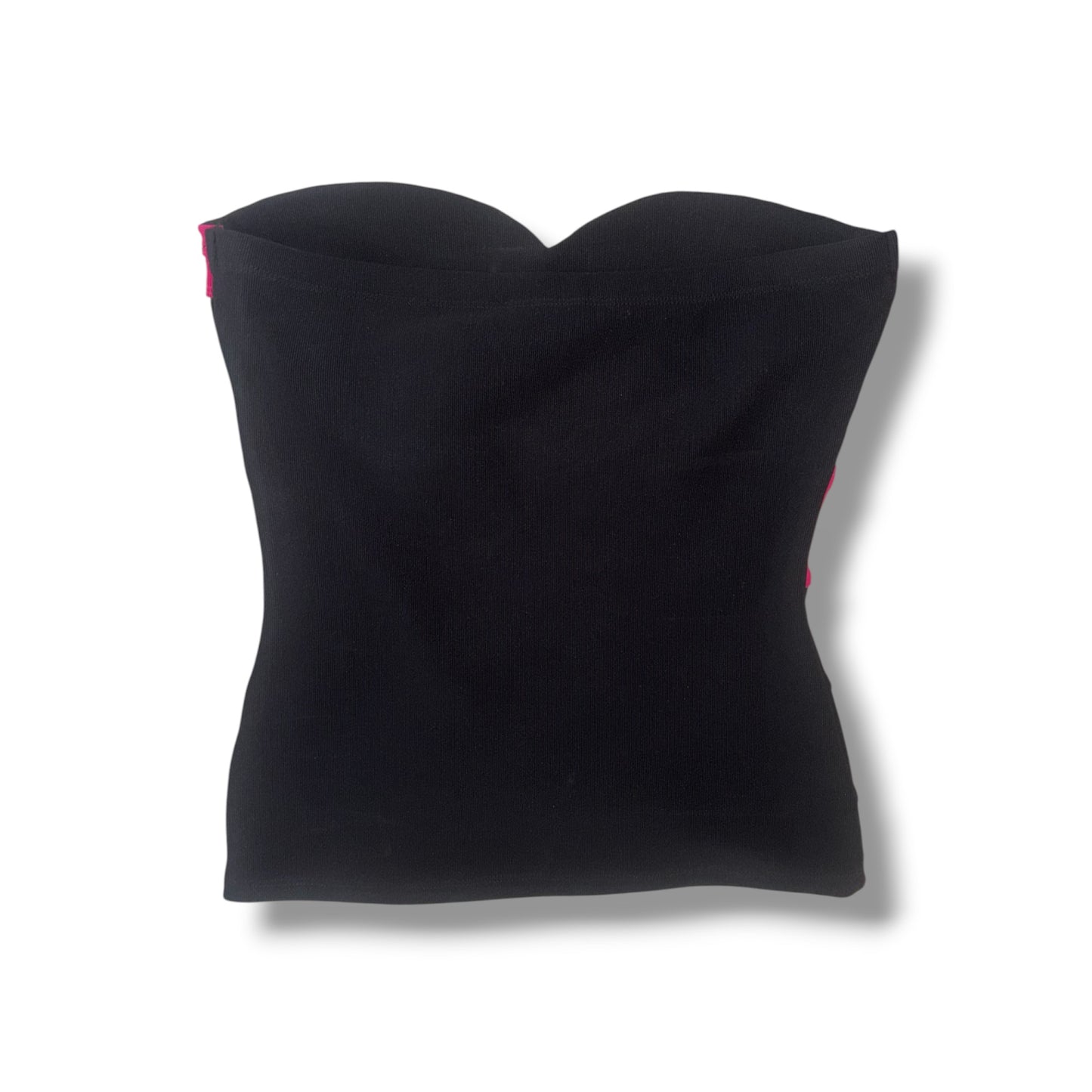 Atmosphere Hot Pink & Black Bandage Tube Top