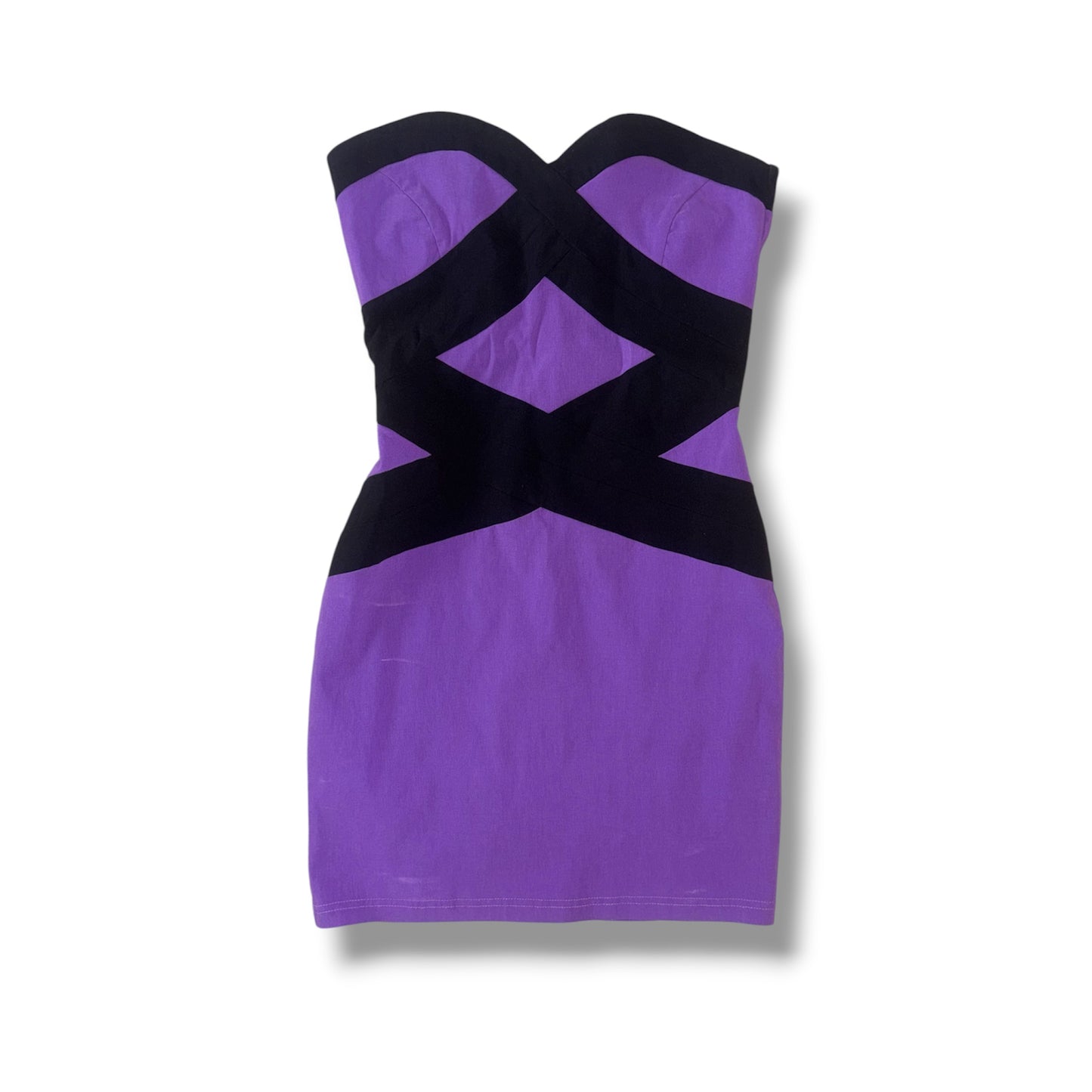 Jane Norman Purple Bandage Mini Dress