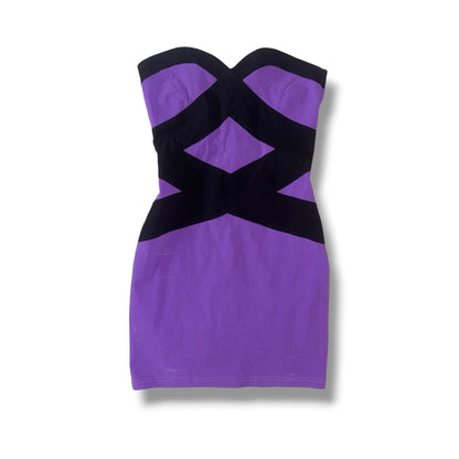 Jane Norman Purple Bandage Mini Dress