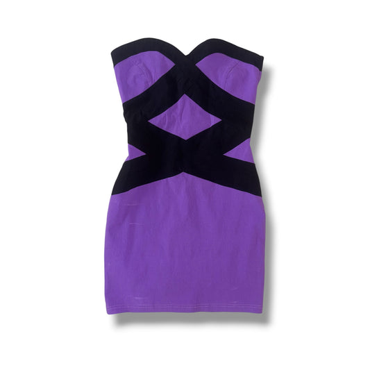 Jane Norman Purple Bandage Mini Dress