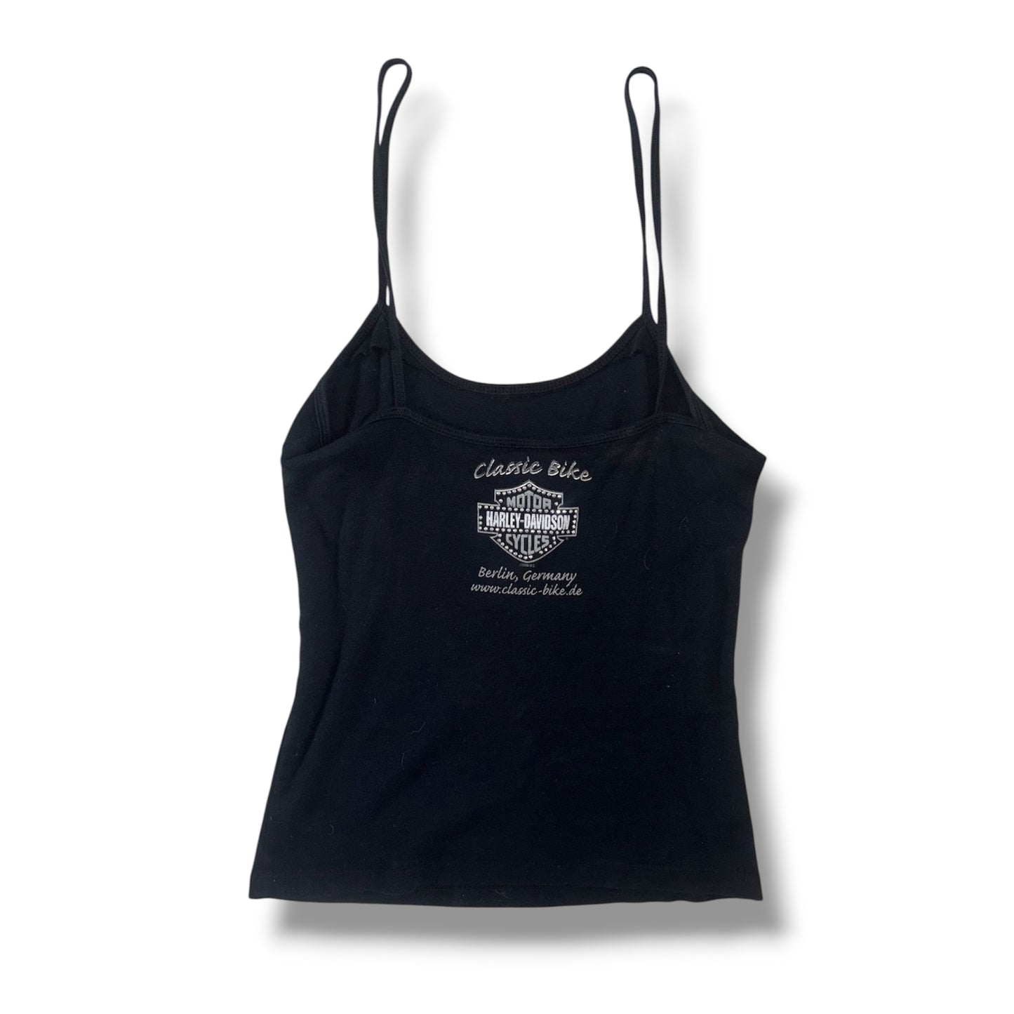 Harley-Davidson Black Rhinestone Biker Cami Top