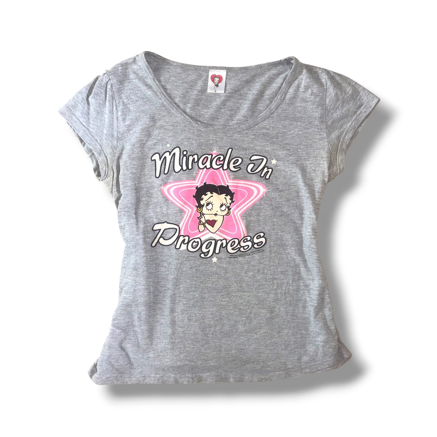 Betty Boop Grey “Miracle In Progress” T-Shirt
